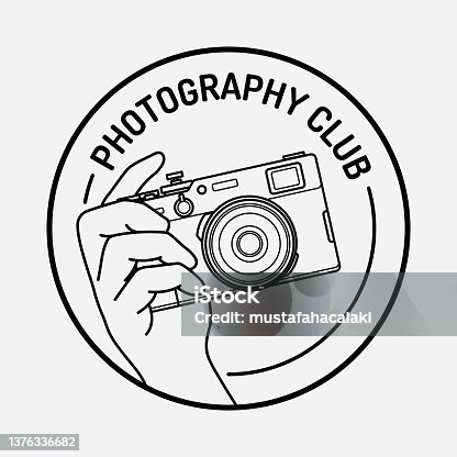 istock Photography Club simple line-art badge 1376336682