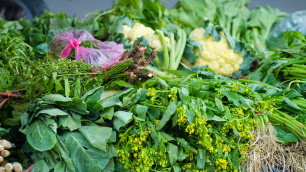 istock Thai vegetables at market stall 1376388983