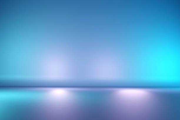 Blue background with spotlights stock photo