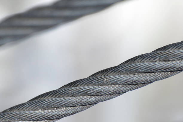 istock Steel cable close up. Abstract background. 1376452196