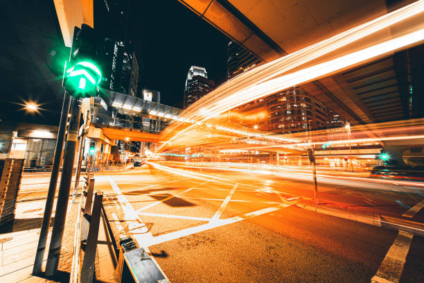istock Night Traffic at Central, Hong Kong 1376482003