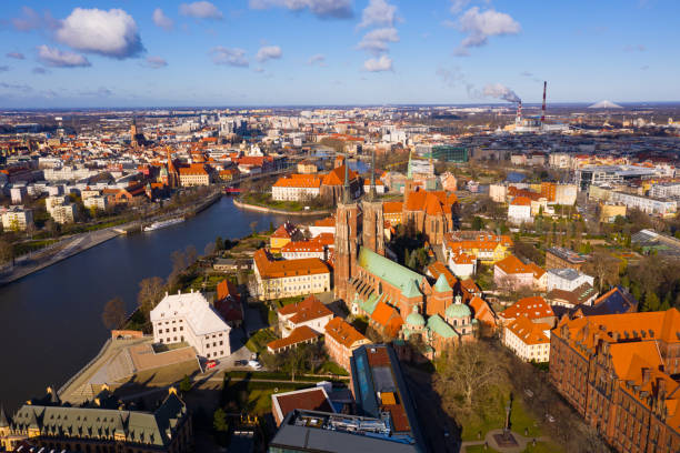 istock Wroclaw cityscape with Archcathedral, Poland 1376507873