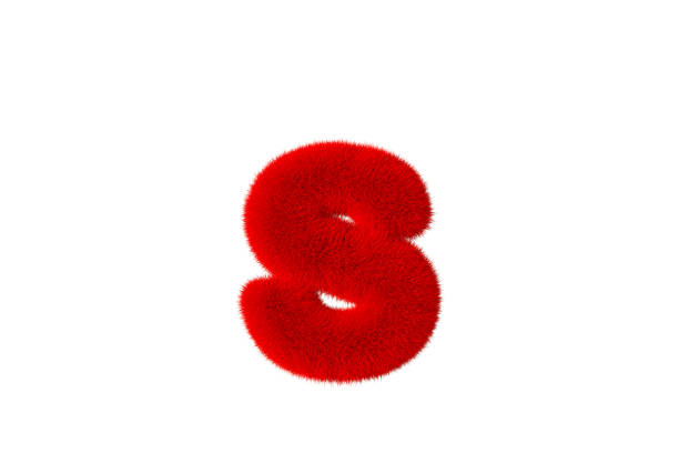 istock Letter s with red fluffy hairy fur lowercase white background 1376508925