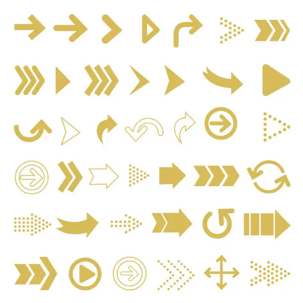 Vector illustration of Arrow Icon Set
