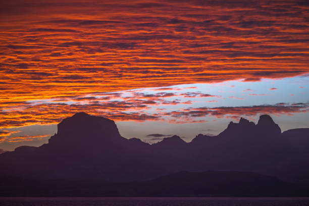 Sunsets are often spectacular in the Sea of Crotez.