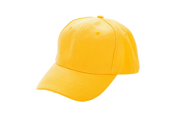istock Yellow baseball cap isolated on white background. with clipping path 1376528723