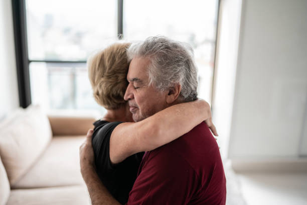 istock Senior couple waltzing at home 1376533677