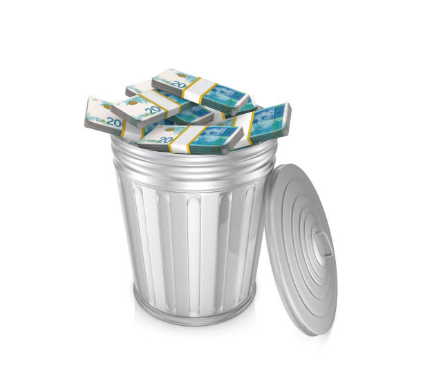 istock Israeli Shekel Money Garbage Trash 1376560490