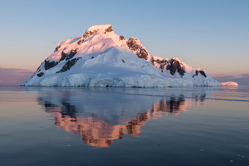 The Antarctic Peninsula is a mountainous landscape of white.