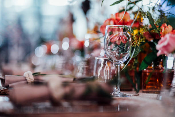 istock Luxury table settings for prestige events with modern and hi end style. 1376608013