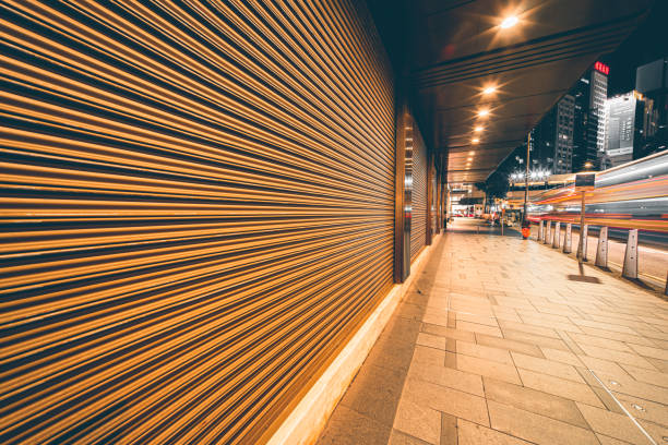 Closed Passage during coronavirus lockdown in Hong Kong