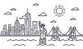 istock New York City Skyline Line Drawing 1376657076