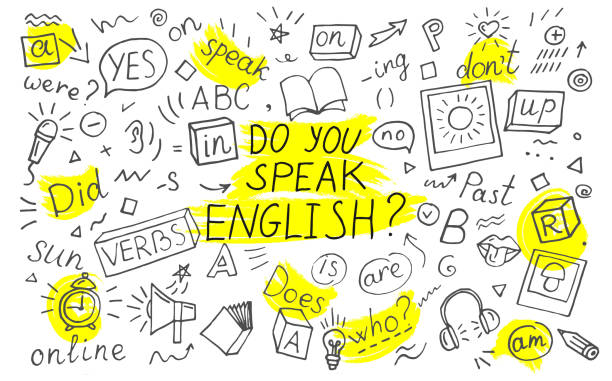 sprechen sie englisch? - england stock-grafiken, -clipart, -cartoons und -symbole