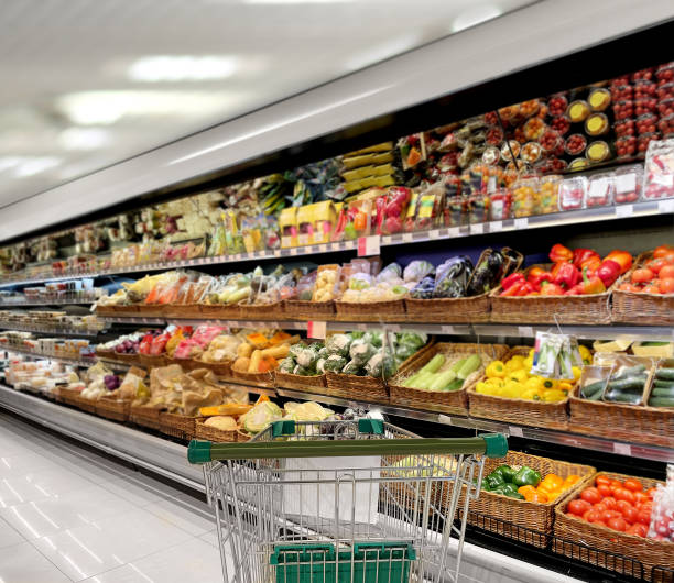 istock empty grocery cart in an empty supermarket 1376700290