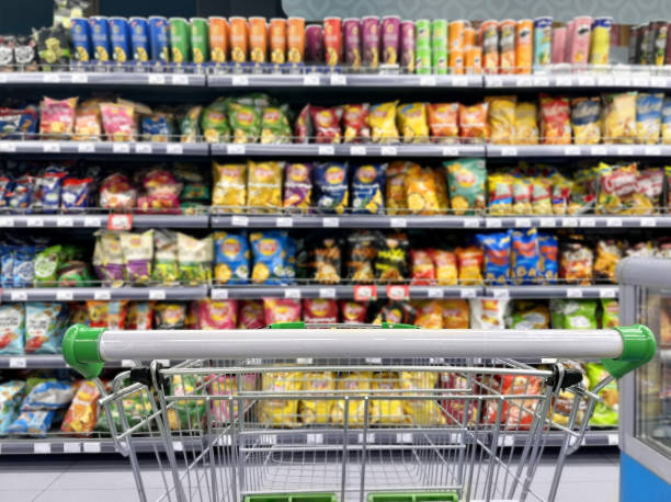 istock empty grocery cart in an empty supermarket 1376700296