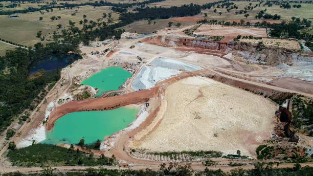 Drone view of the old Axedale Quarry in Central Victoria