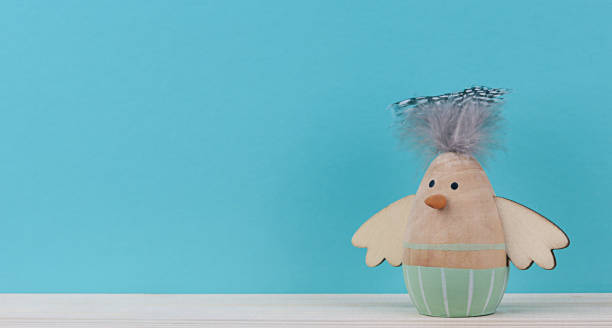 istock One Easter decorative wooden chicken figurine. 1376828910