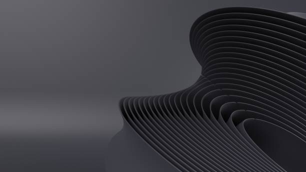 istock Abstract geometric wavy folds background 1376847656