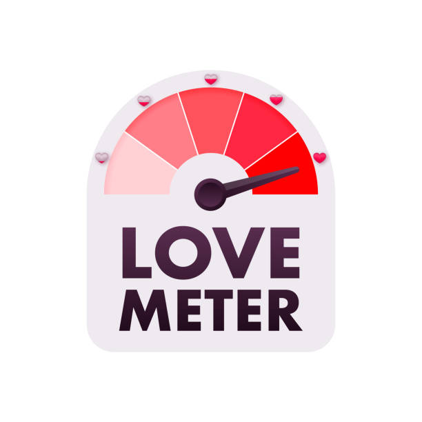 ilustrações de stock, clip art, desenhos animados e ícones de love meter, heart indicator. valentines day concept. high speed. vector stock illustration. - meter
