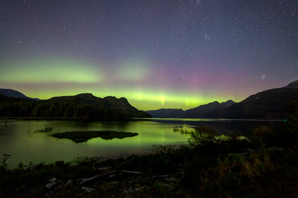 istock Aurora reflected in Ptt Lake, BC, Canada 1377004731