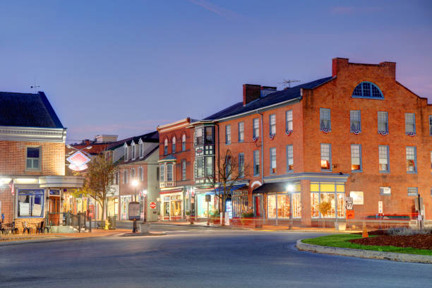 downtown gettysburg - nobody gettysburg pennsylvania mid atlantic usa - fotografias e filmes do acervo