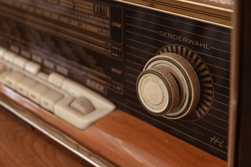 antique radio in the room