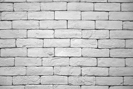 white brick wall background, interior design