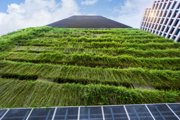 istock Vertical garden - parking garage 1377033223