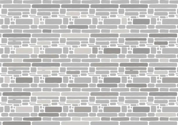 Vector illustration of Random brick patterns, masonry.