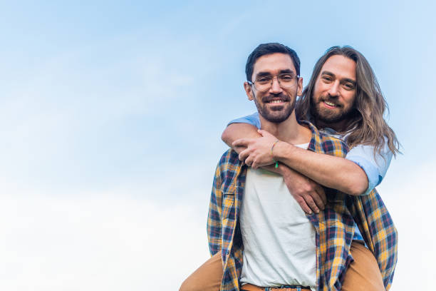 istock A young man carrying his partner on his back 1377058670