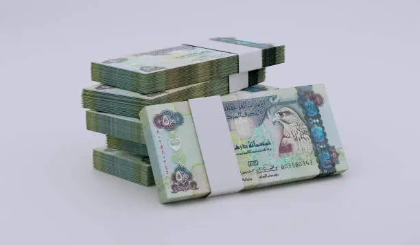 United Arab Emirates Currency Dirhams AED 500 Note - 3D Illustration