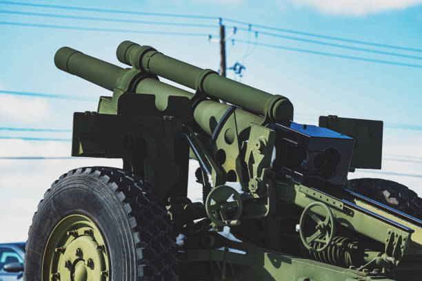 Decommissioned Howitzer Cannon stock photo
