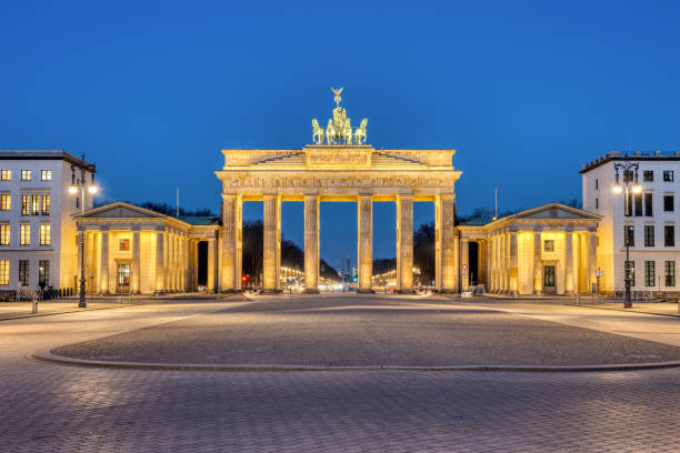 istock The illuminated Brandenburg Gate in at dawn 1377172473