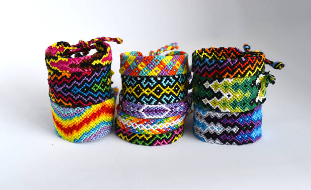 istock DIY woven friendship bracelets with different braiding. Summer accessory 1377200342