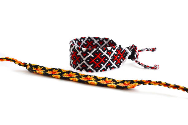 istock DIY woven friendship bracelets with different braiding. Summer accessory 1377204632