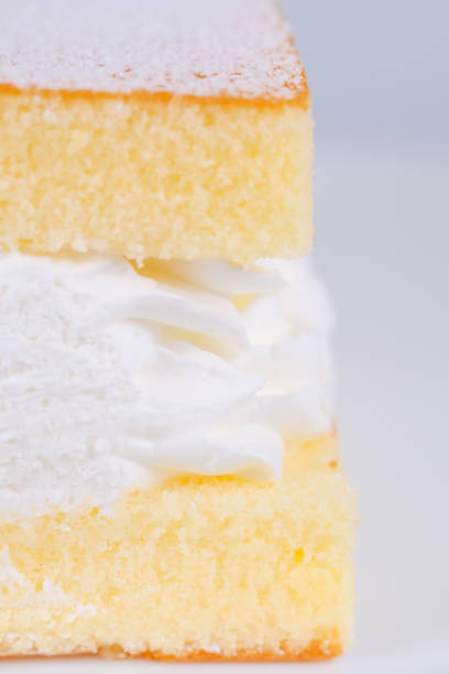 istock Cream sandwich castella, close up photo 1377210432