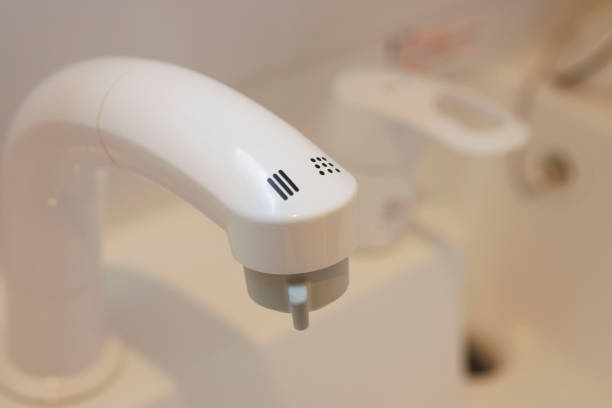 istock Image of a plastic faucet on a washbasin 1377220840