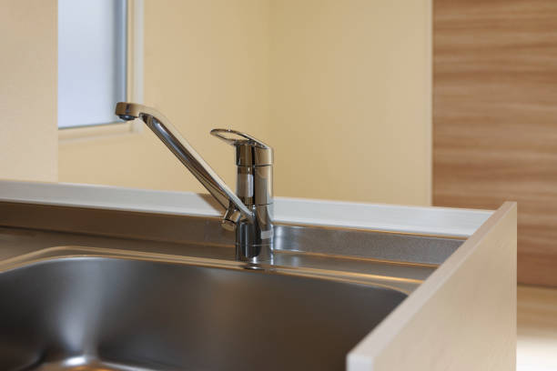 istock Image of stainless steel sink faucet 1377241519
