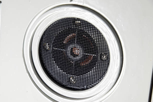 istock High-frequency speaker of a three-cavity speaker system. Vintage acoustics. 1377299352