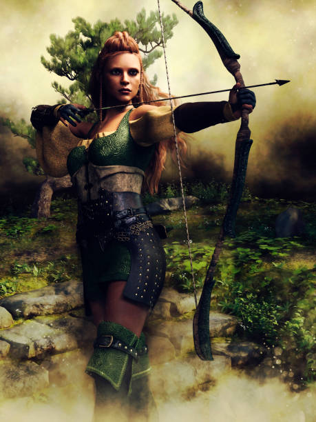 istock Young archer on a green meadow 1377299879