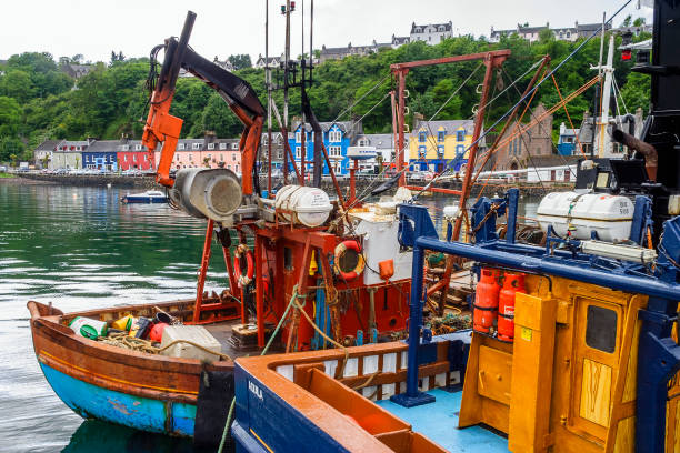 Vessels in the harbour at Tobermory in Scotland
