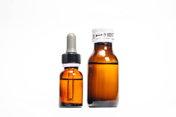 istock Brown medical bottle isolated in white background 1377330535