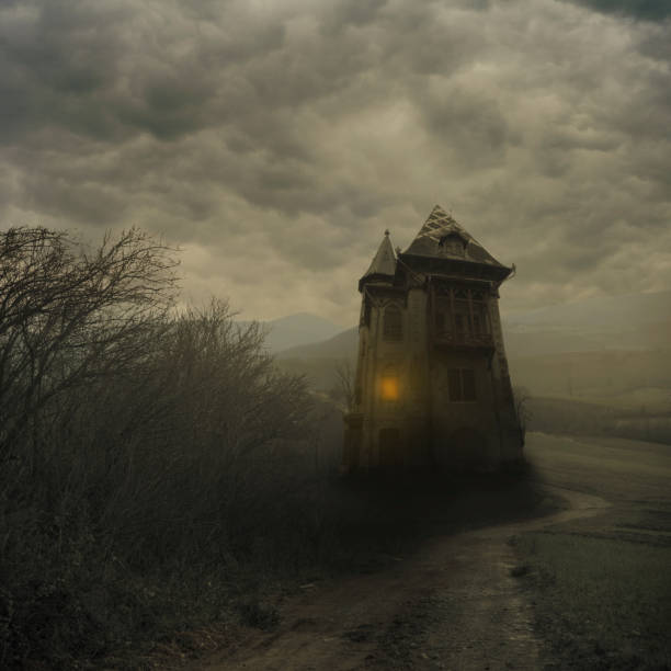 istock Halloween haunted house. Illustration. 1377341094