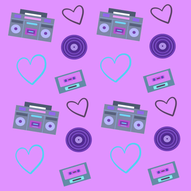 Poster of the 90s and 80s,Girls, women and men in the 1990s Set of elements in style of 90s. vector illustration Style Fashion Music Fashion patch badges in 80s-90s style. Vector illustration, set of vector illustrations in retro stereo tape style,Stylish people with objects90s, lamina propria stock illustrations