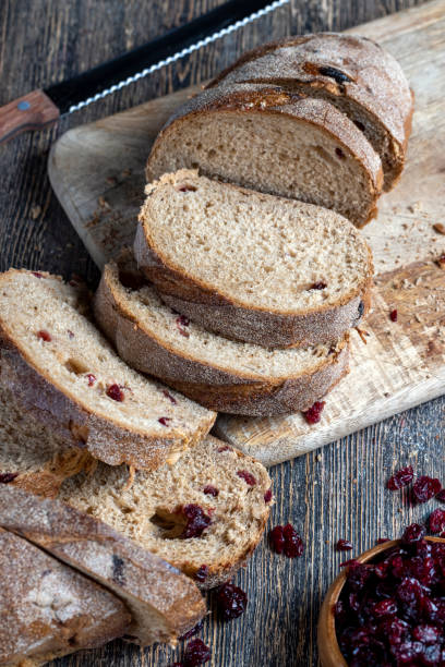 istock fresh cut bread made of flour and dried cranberries 1377408405