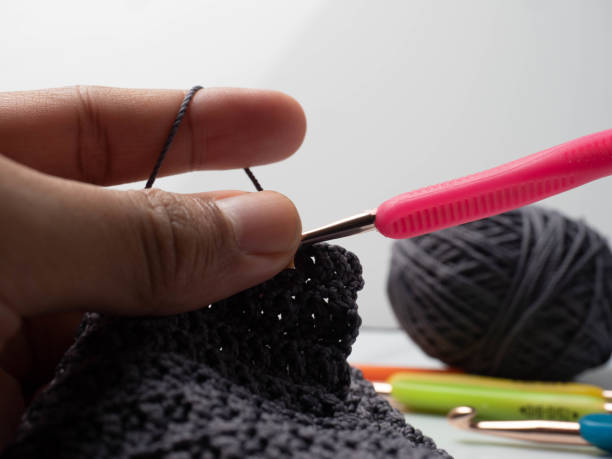 istock Close up shoot of crocheting equipment 1377411405