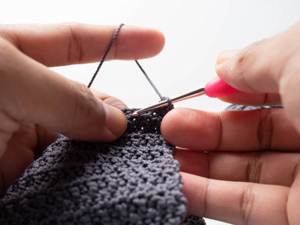 istock Close up shoot of crocheting equipment 1377411407