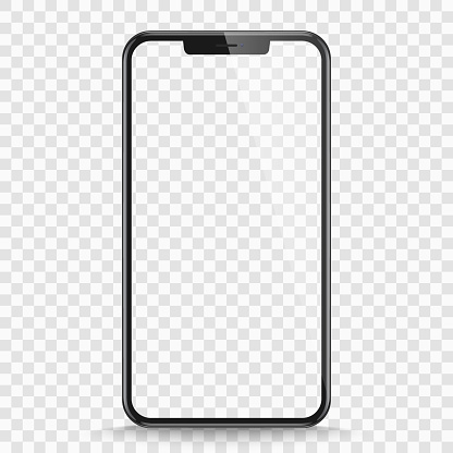 istock Studio shot of Smartphone with blank screen for Infographic Global Business . Front View Display. Vector illustration. JPG 1377411420