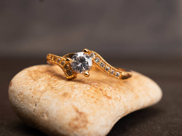 Close up shoot of gold wedding ring