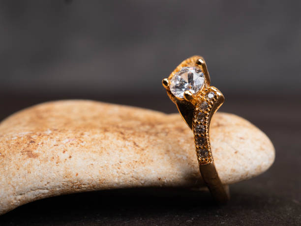 istock Close up shoot of gold wedding ring 1377432371